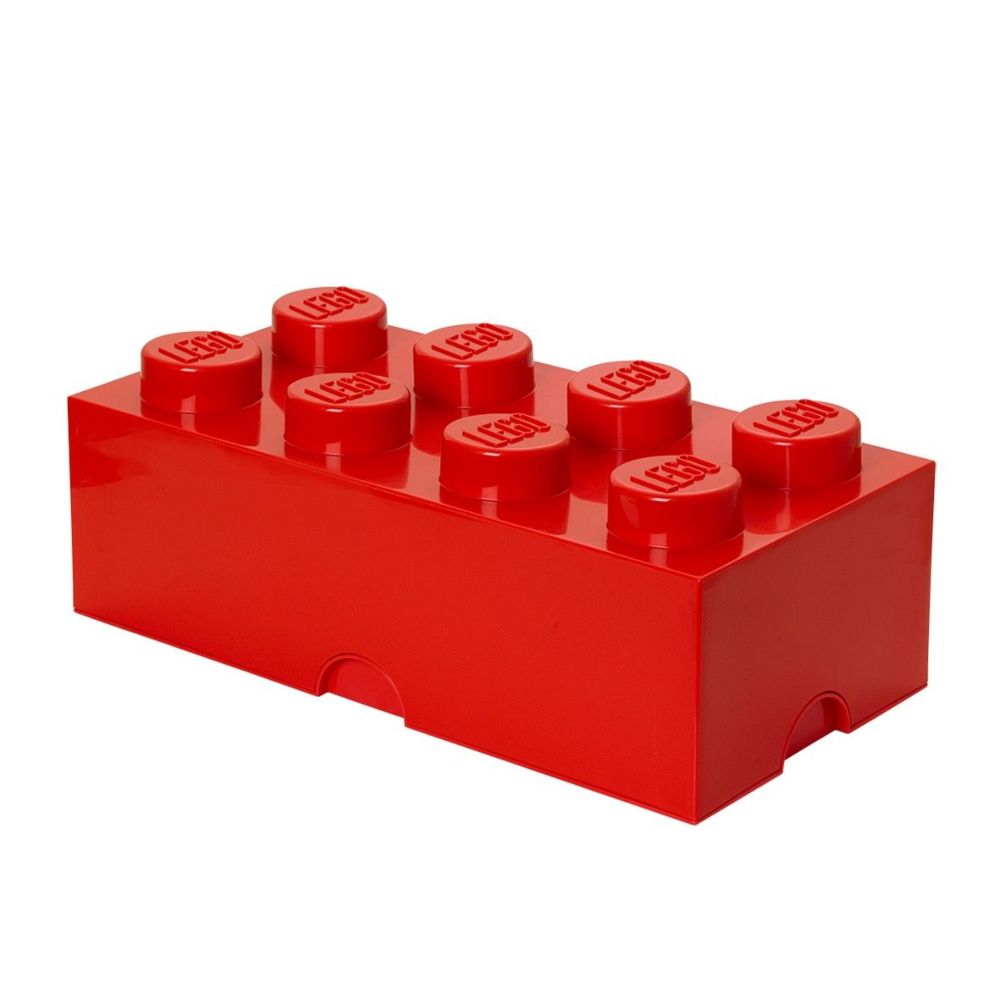 Rijpen over het algemeen technisch Lego Opbergbox rood 8 noppen met naam - Suikerzoentje